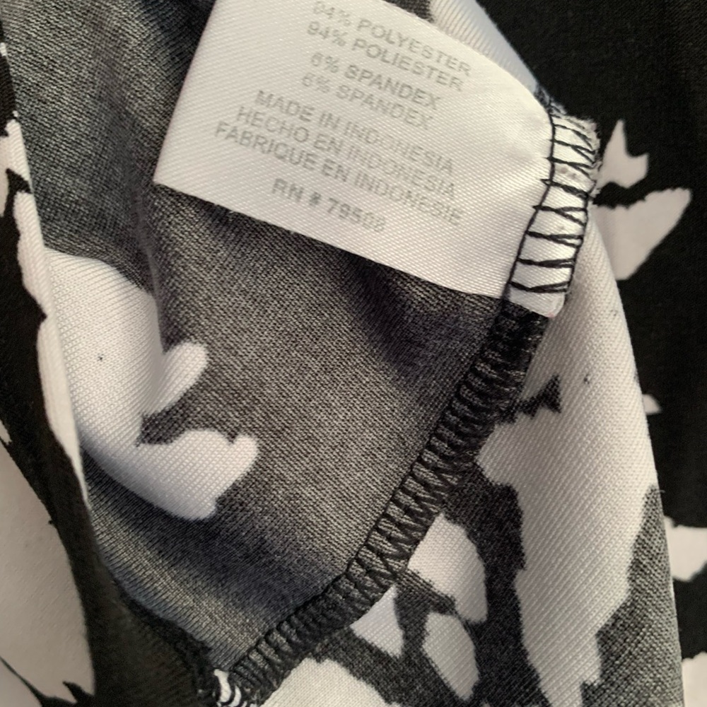 Violet + Claire Womens White Black Pullover Keyhole Design 3/4 Sleeve Size L - Picture 5 of 5